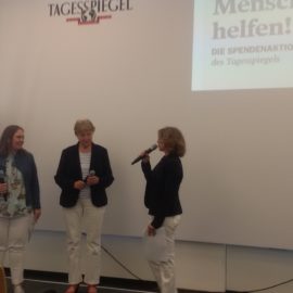 Spendenübergabe vom Tagesspiegel „Menschen helfen“ am 20.04. Spendenübergabe vom Tagesspiegel „Menschen helfen“ am 20.04.